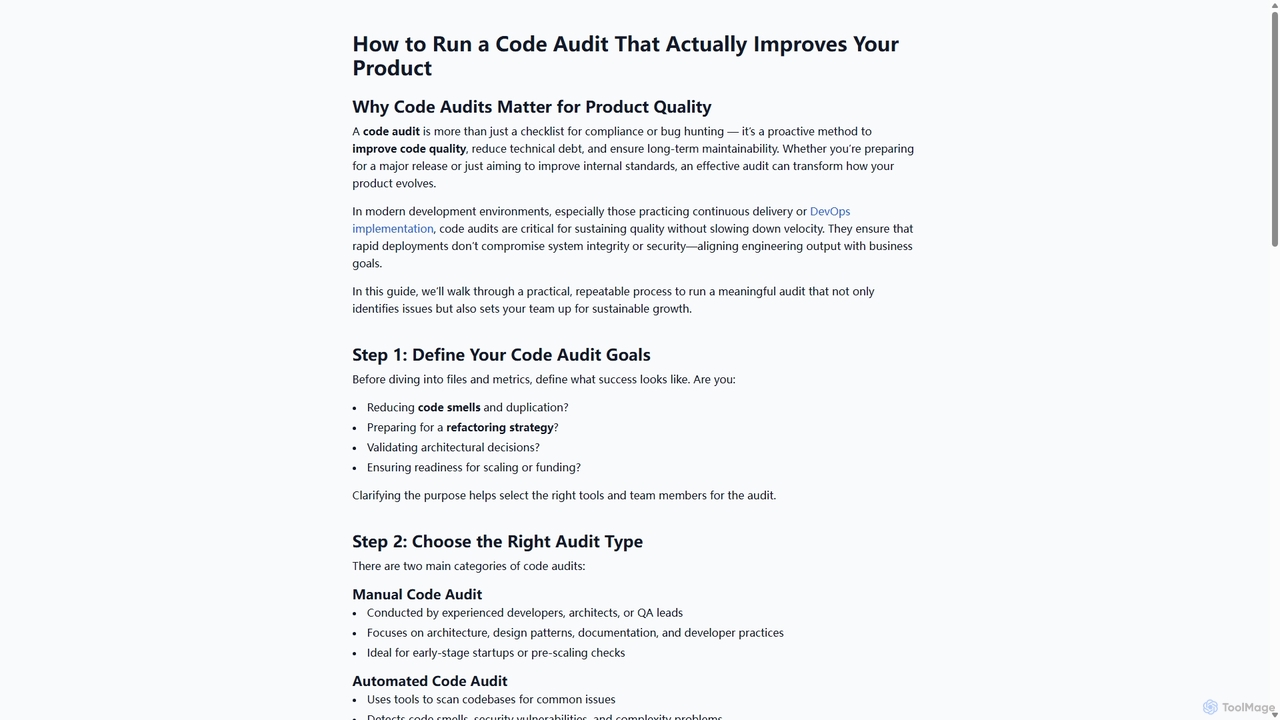 How to Run a Code Audit That Actually Improves Your Product for Rytersblock