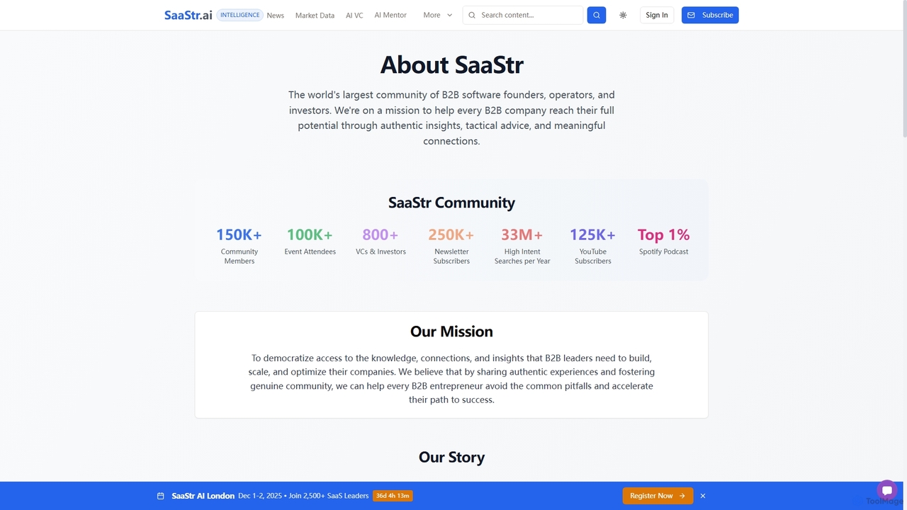 SaaStr.ai - AI-Powered B2B SaaS Intelligence Platform for SaaStr