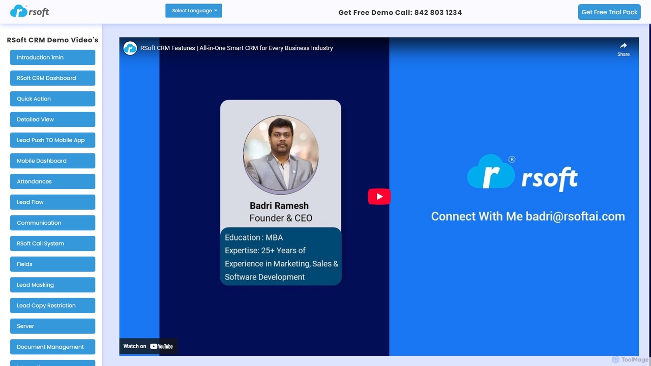 RSoft SalezRobot CRM | Demo Videos & Assistance for SalezRobot
