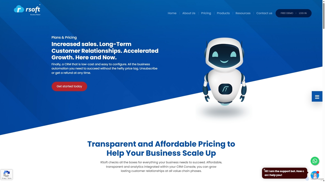 Plans & Pricing | RSoft CRM for SalezRobot