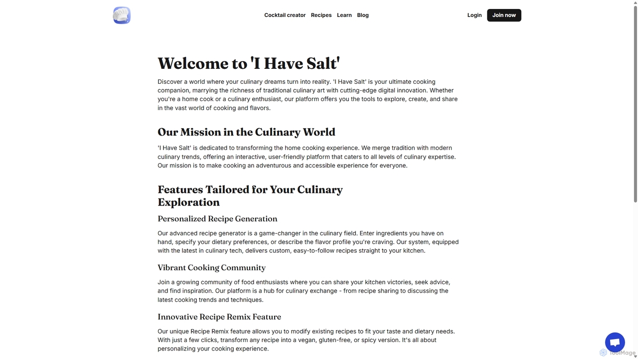 Welcome to 'I Have Salt' – I have salt for Salt