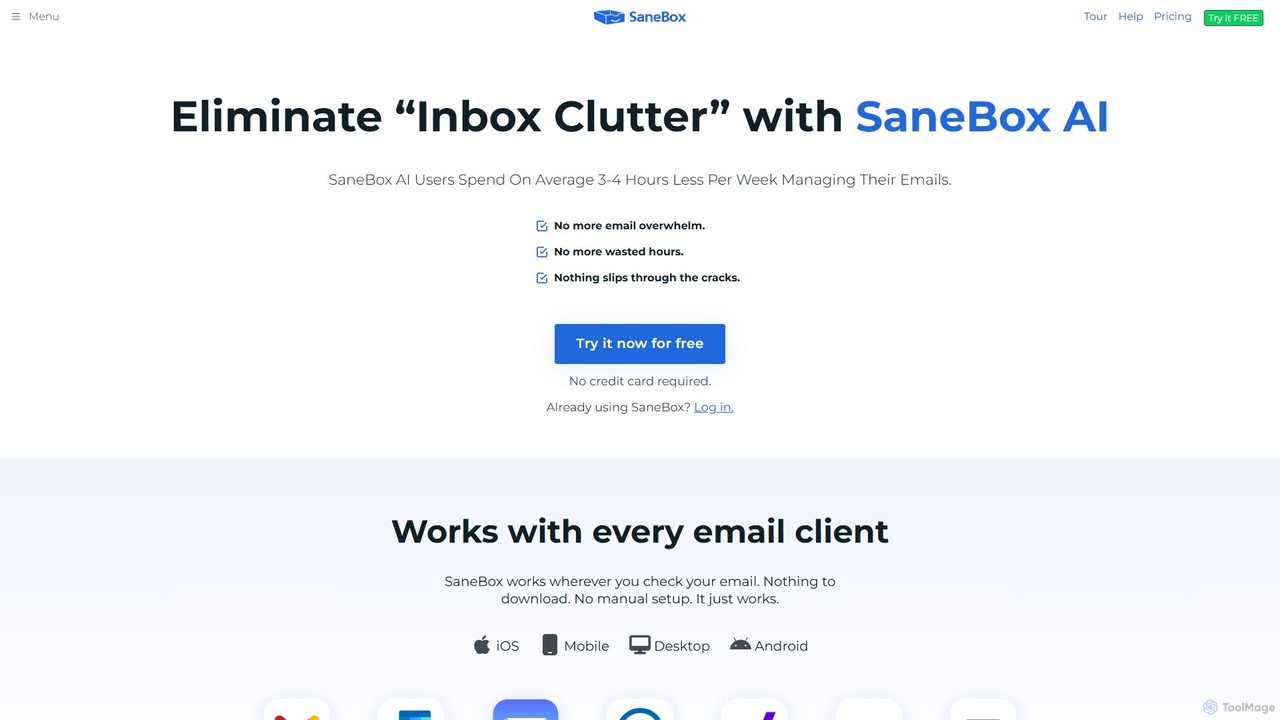 preview for SaneBox