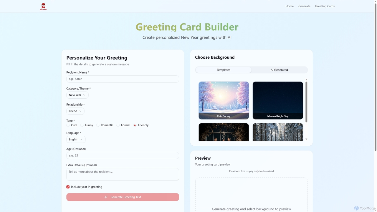 AI Greeting Card Generator – SantaAI | SantaAI for SantaAI