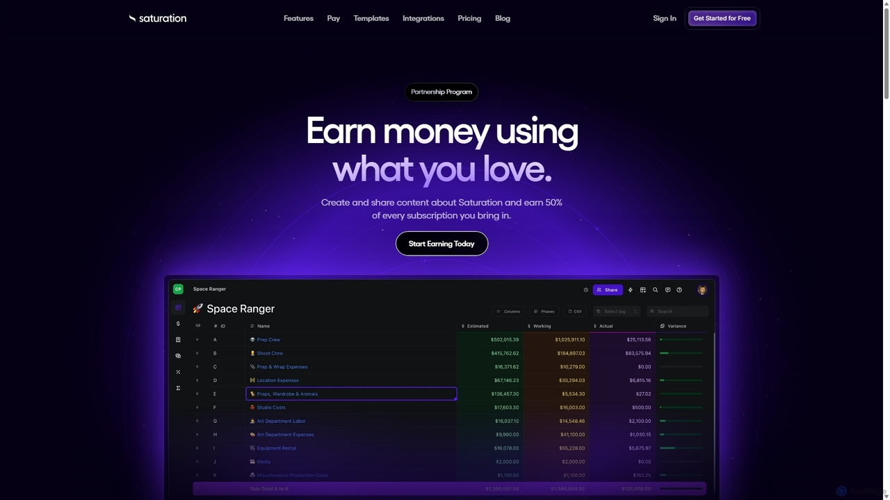 Saturation Partner for Saturation.io
