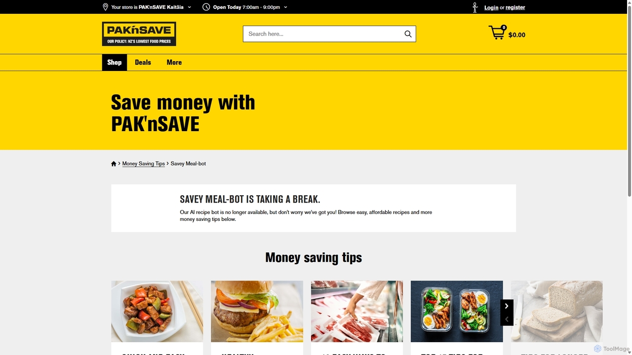 Saveymeal Bot