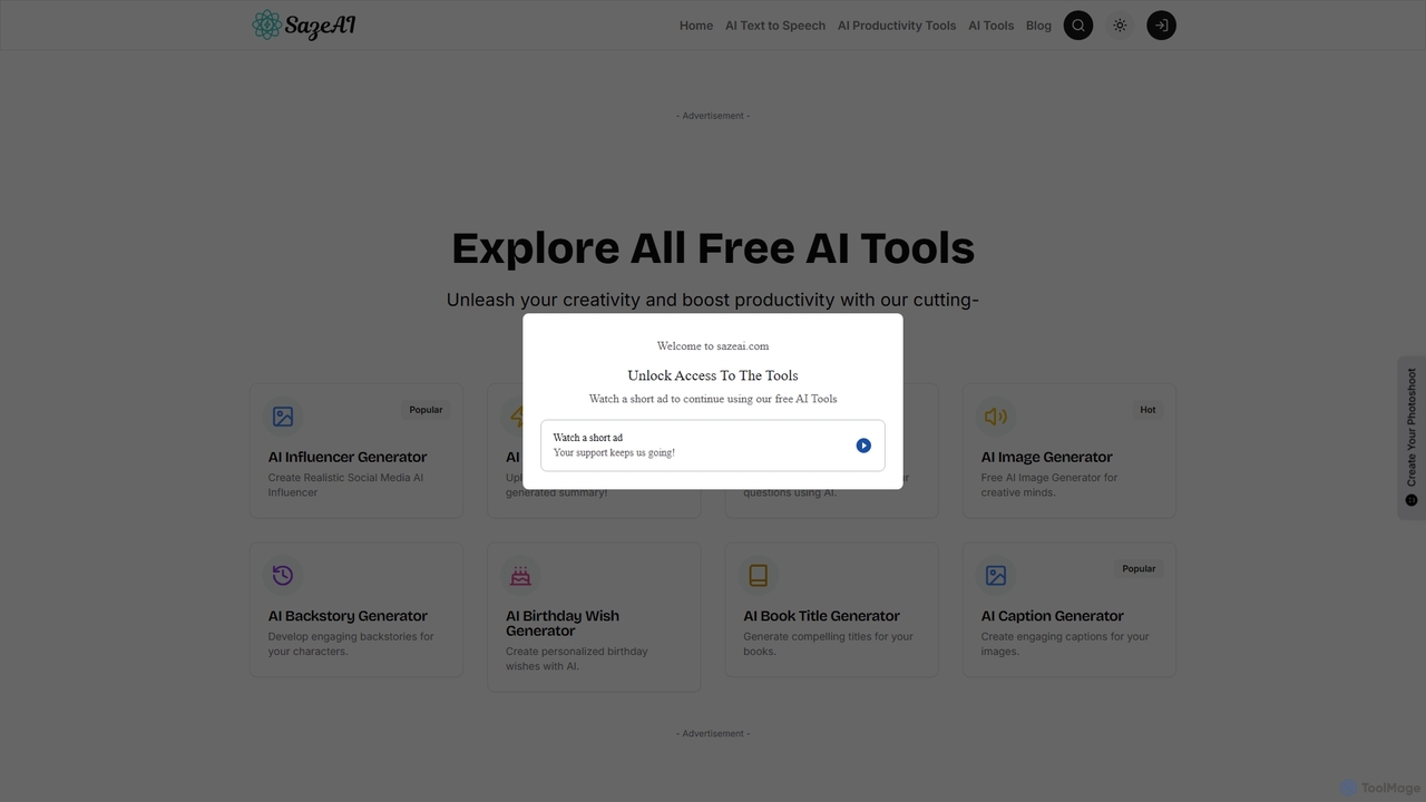 Explore All Free AI Content Generator Tools | Saze AI for Saze AI