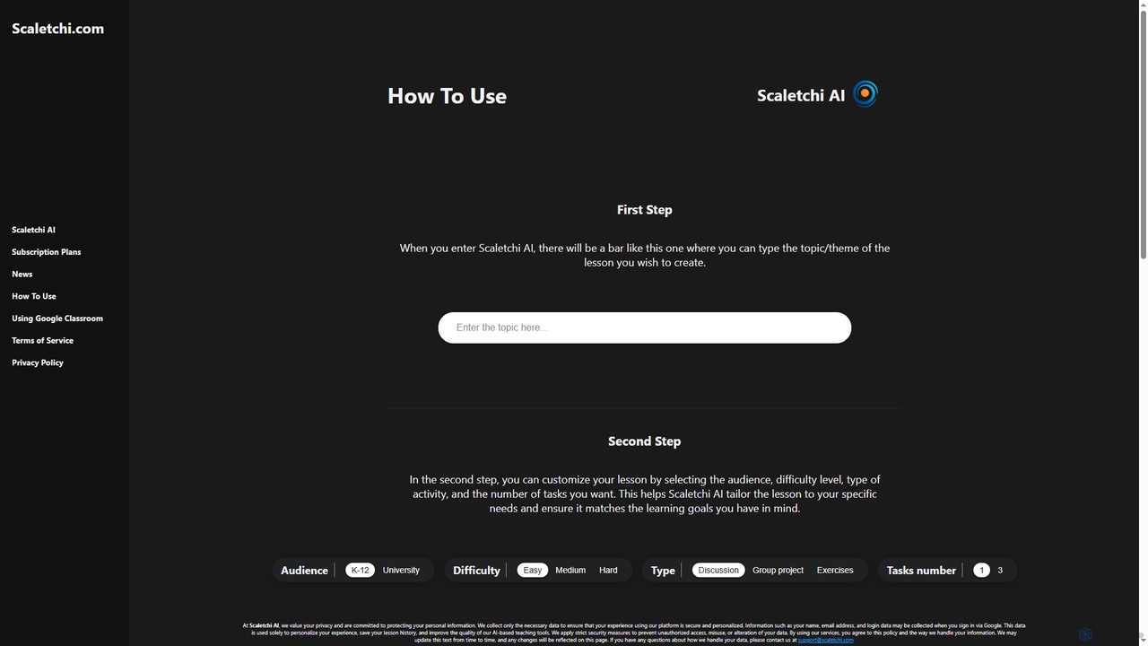How To Use for Scaletchi