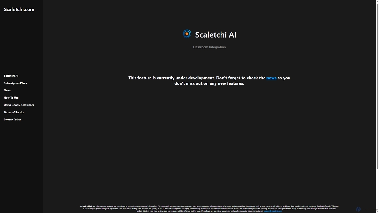 Classroom Integration for Scaletchi