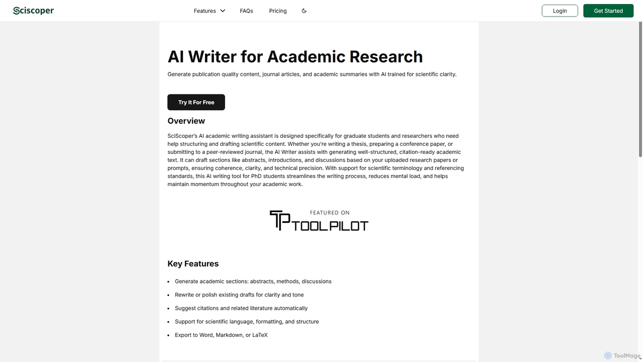 Sciscoper - AI Writer for Sciscoper