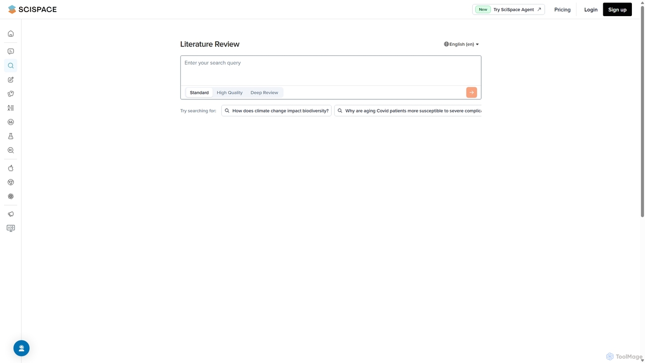 SciSpace Literature Review | AI Agent for conducting reviews for SciSpace