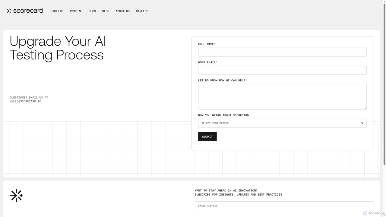Book a Demo | Scorecard for Scorecard