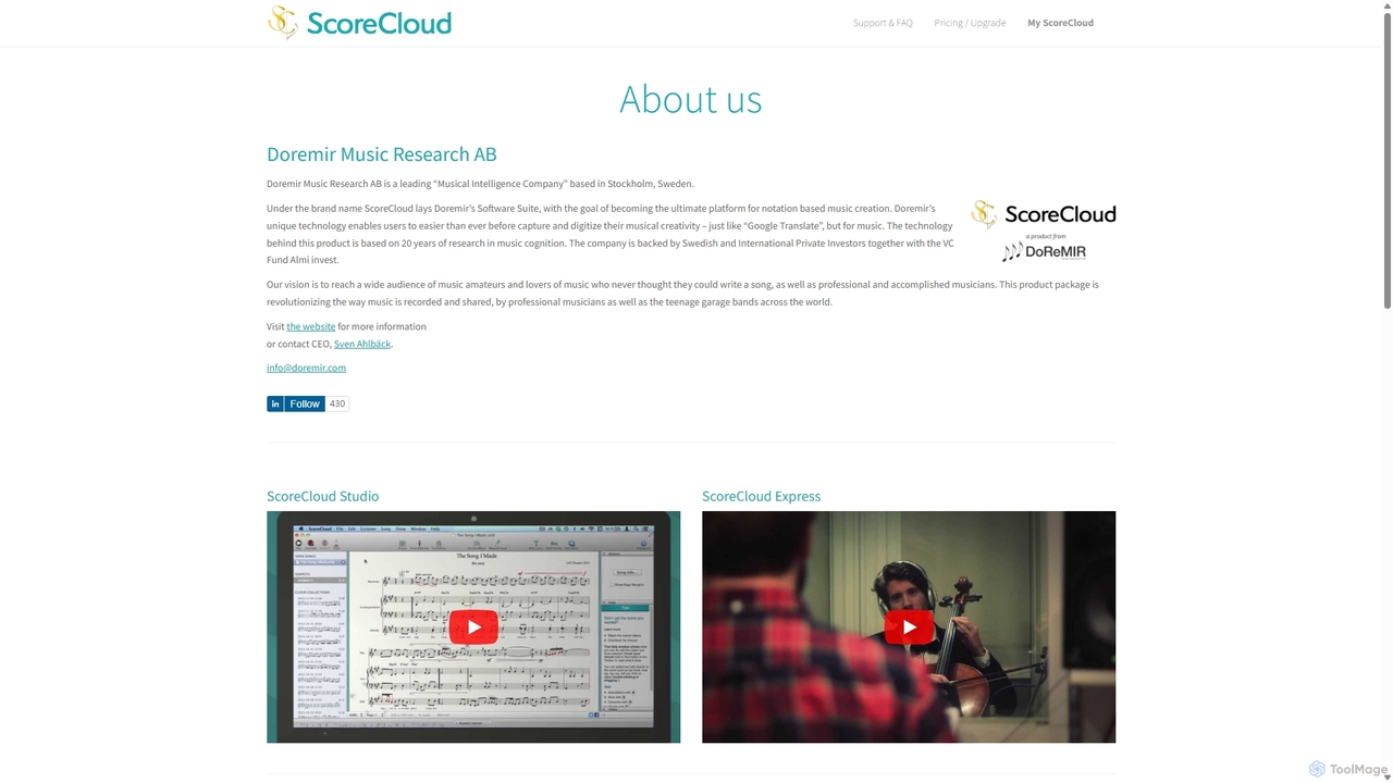 About us - ScoreCloud for ScoreCloud