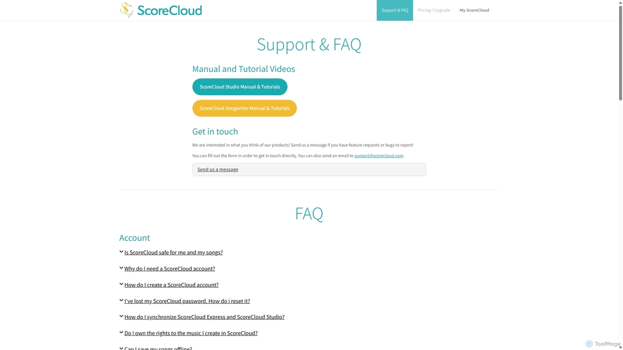 Support & FAQ - ScoreCloud for ScoreCloud