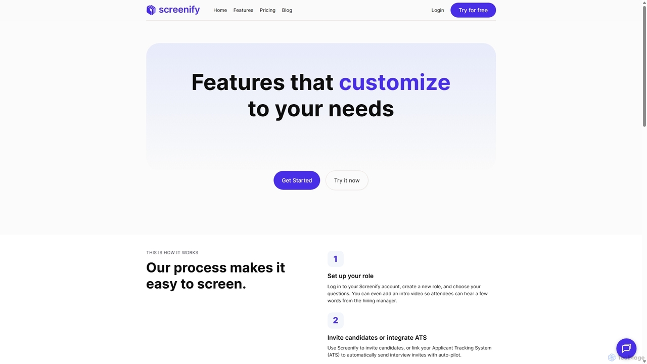 Screenify Features - Screen and qualify applicants with AI interviews for Screenify