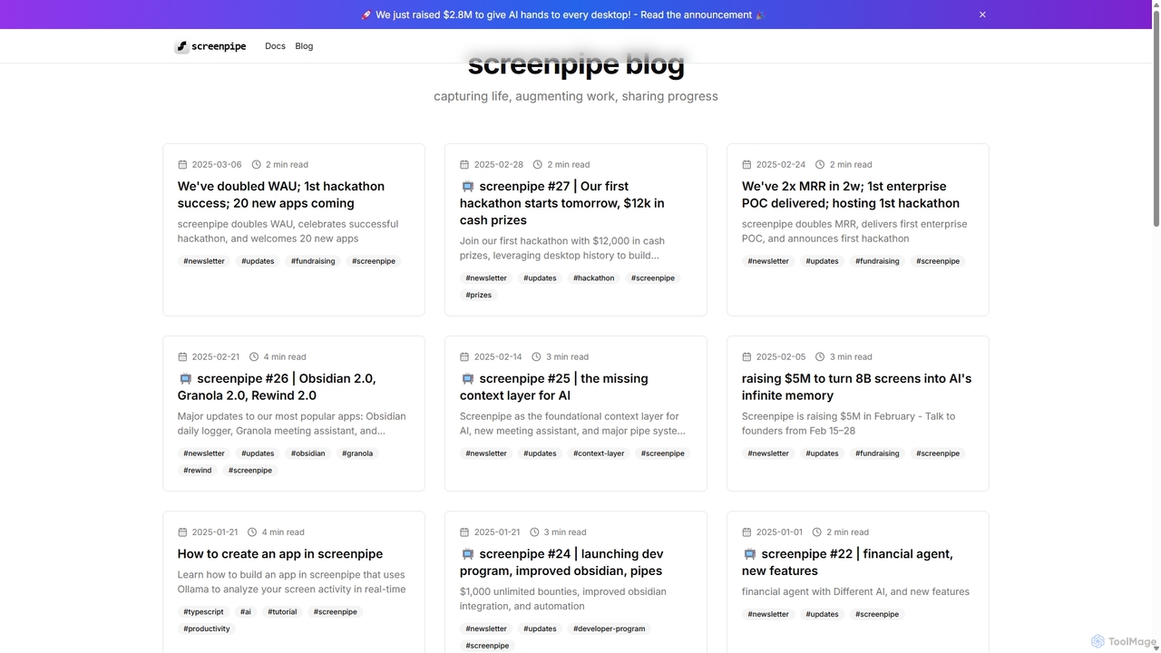 screenpipe | computer use AI SDK for Screenpipe
