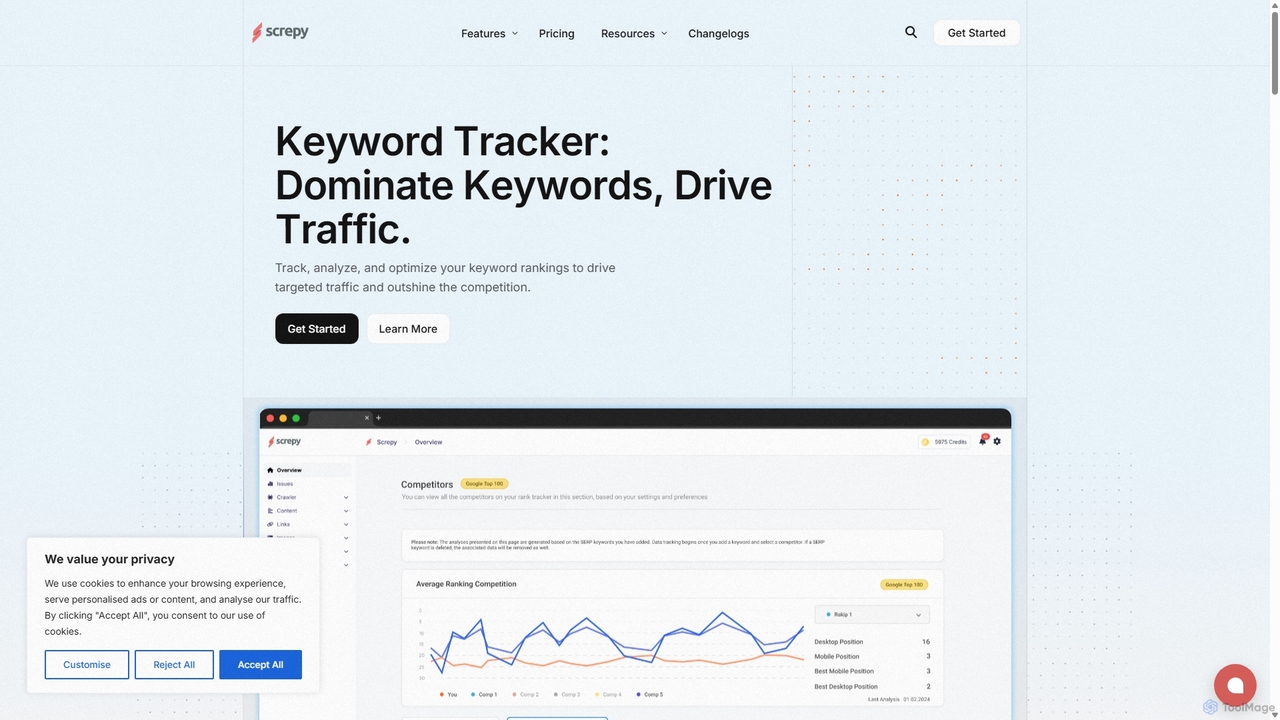 Screpy - Keyword Tracker for Screpy
