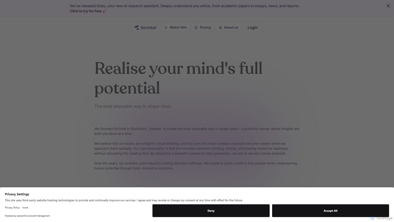 Scrintal - Realise your mind's full potential for Scrintal