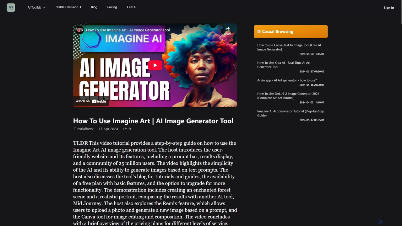 How To Use Imagine Art | AI Image Generator Tool for SDXL Turbo