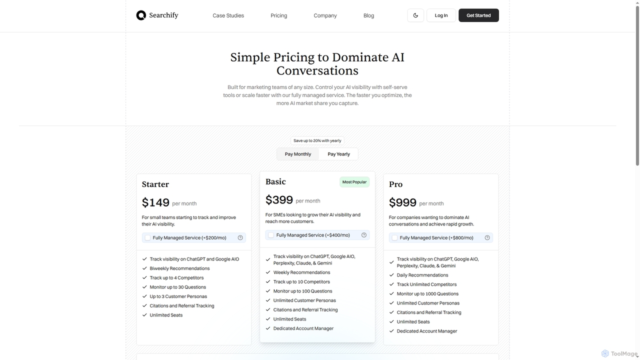 Pricing | Searchify for Searchify