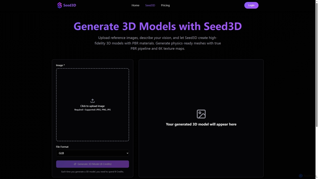 Seed3D Generator - AI 3D Model Creation Tool for Seed3D