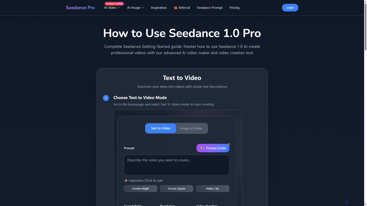 How to Use Seedance AI Video Generator? for Seedance Pro