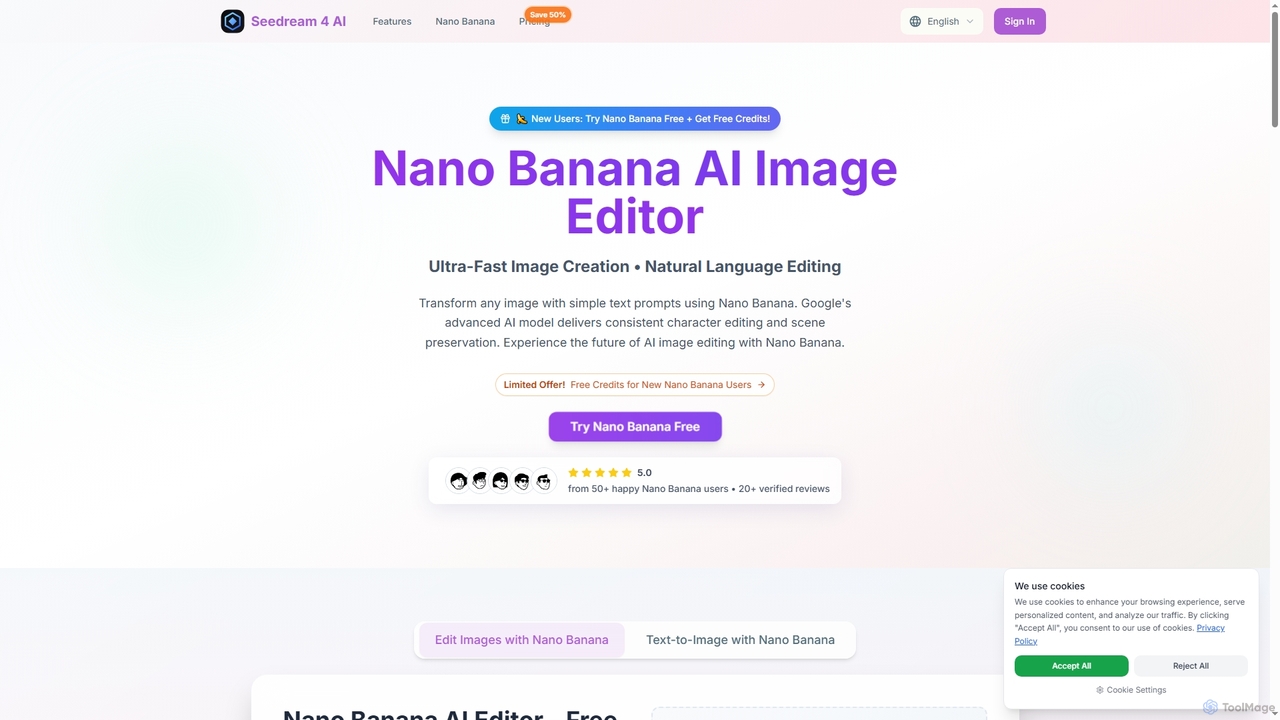 Nano Banana AI Image Editor - Ultra-Fast Image Editing | Free Online for Seedream 4 AI