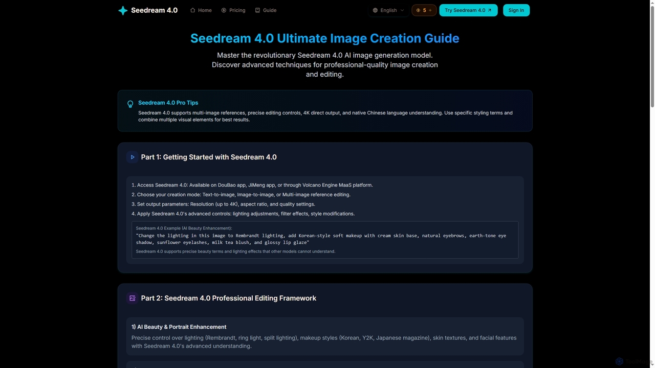 Seedream 4.0 - Advanced AI Image Editor | SEEDREAM-4.AI for Seedream 4