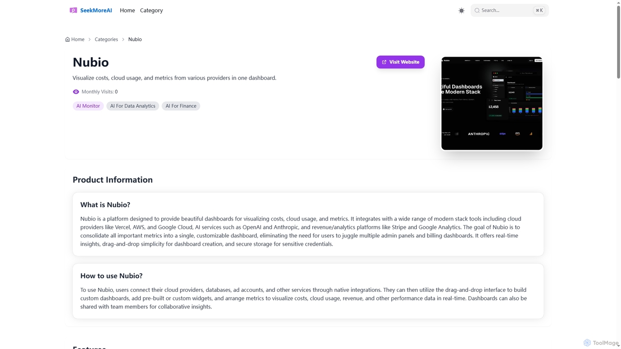 Nubio - AI Tool | SeekMoreAI for SeekMoreAI