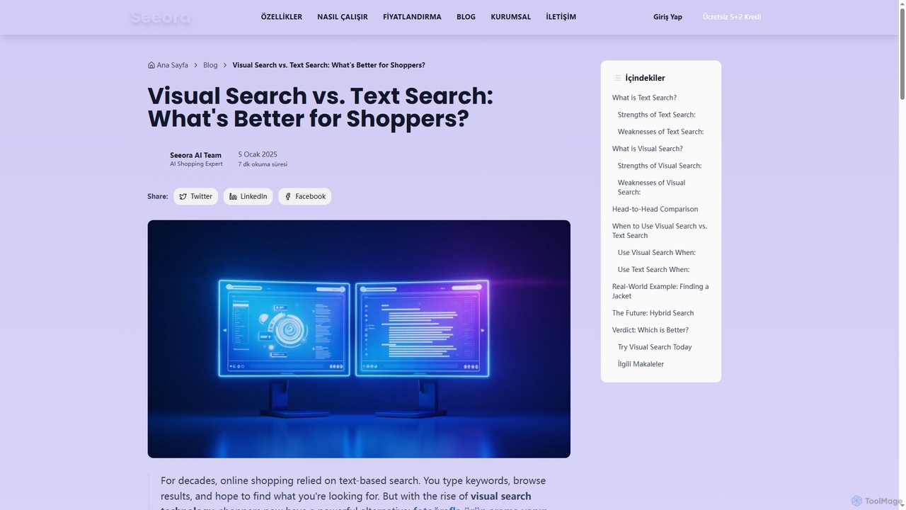 Visual Search vs Text Search: Which is Better for Shopping? | Seeora AI for Seeora AI