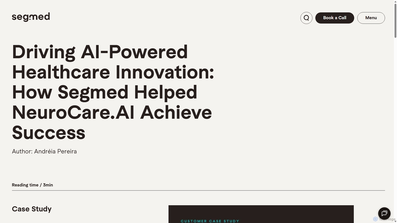 Driving AI-Powered Healthcare Innovation: How Segmed Helped NeuroCare.AI Achieve Success | Andréia Pereira for Segmed