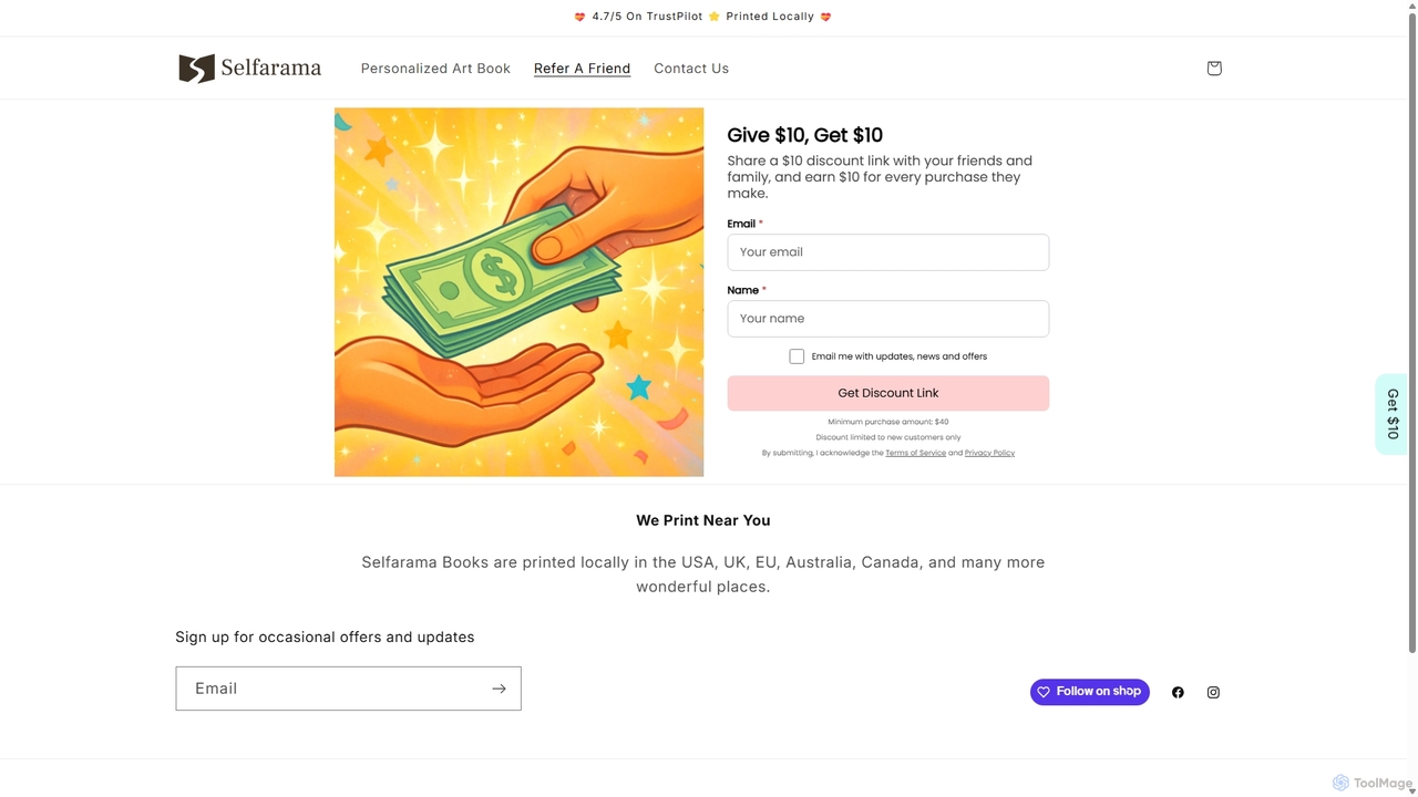 Refer a Friend – Selfarama for Selfarama