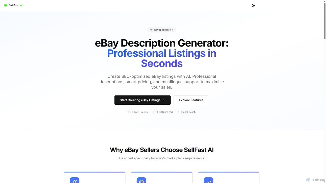 eBay Description Generator | AI Listing Creator | SellFast AI for Sellfast