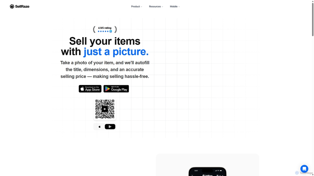 Sell your items with just a picture. | SellRaze | SellRaze for SellRaze