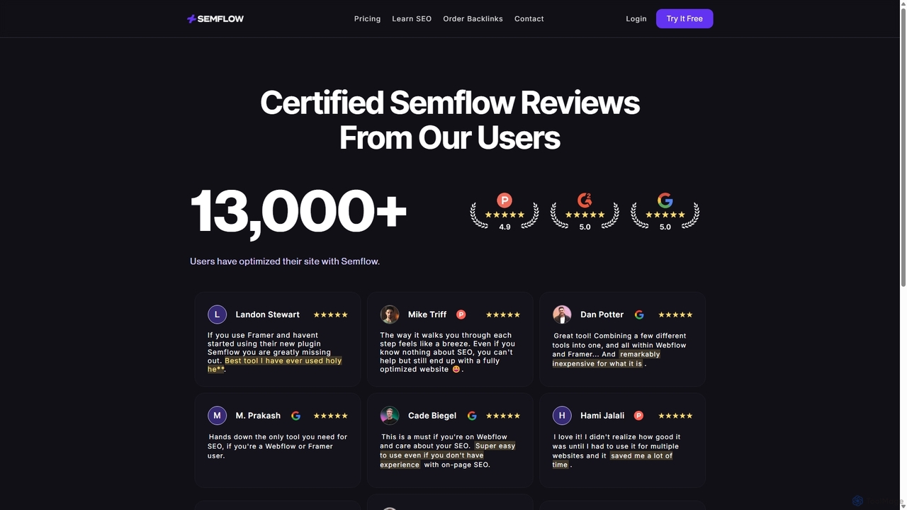 Semflow Reviews - Real User Reviews (30+) for Semflow