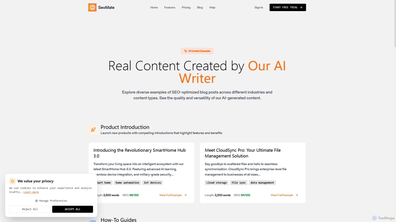 AI Writing Examples - See What SeoMate Can Create | Blog Samples for Seomate