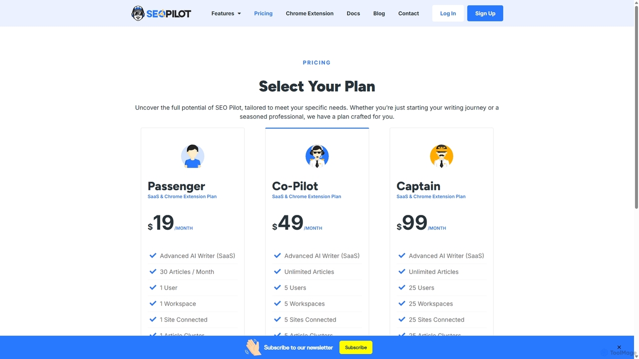 Pricing - SEO Pilot for SEOPilot