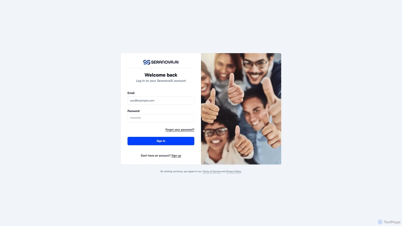 Log In | Seranova AI for Seranova