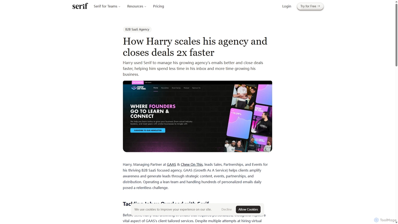How Harry scales his agency and closes deals 2x faster | Serif AI Success Story for Serif