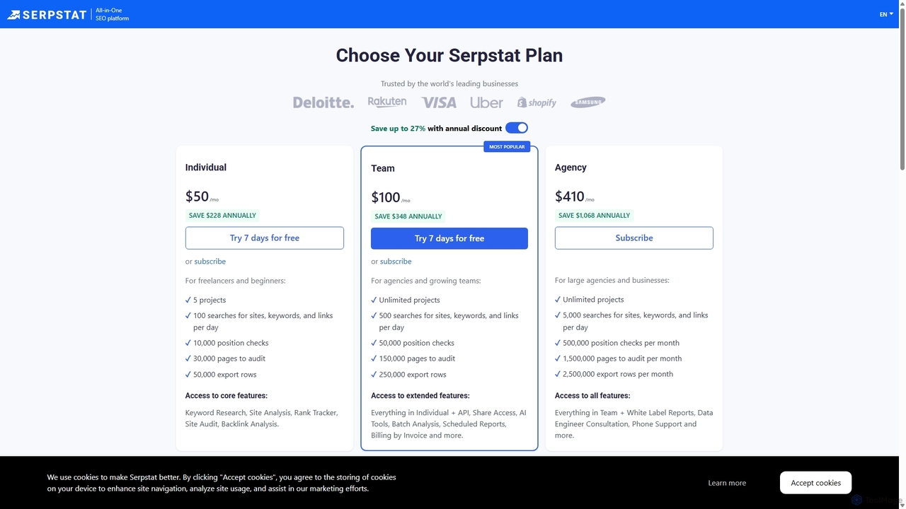 Plans & Pricing | Serpstat for Serpstat