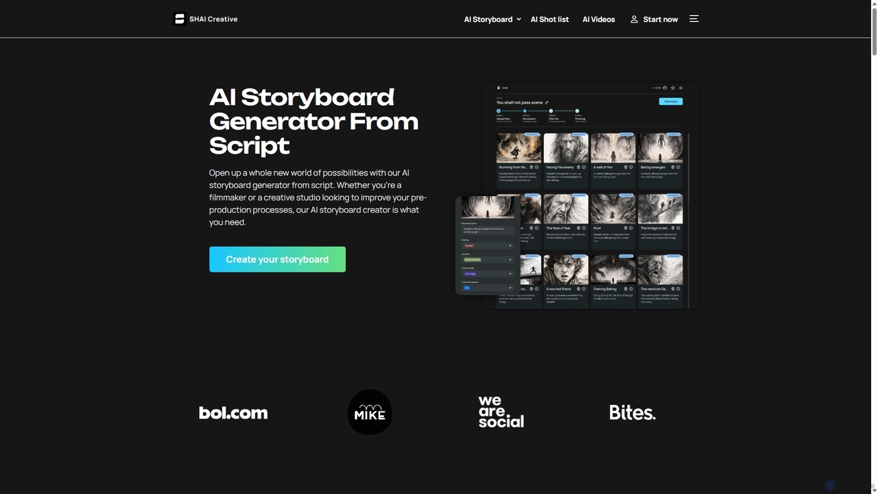 AI Storyboard Generator From Script - Shai Creative for Shai Creative