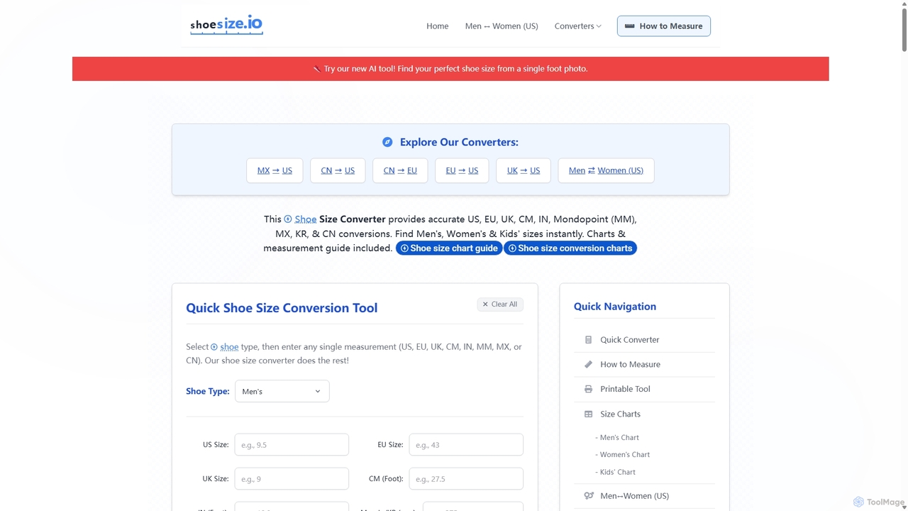 Shoesize.io