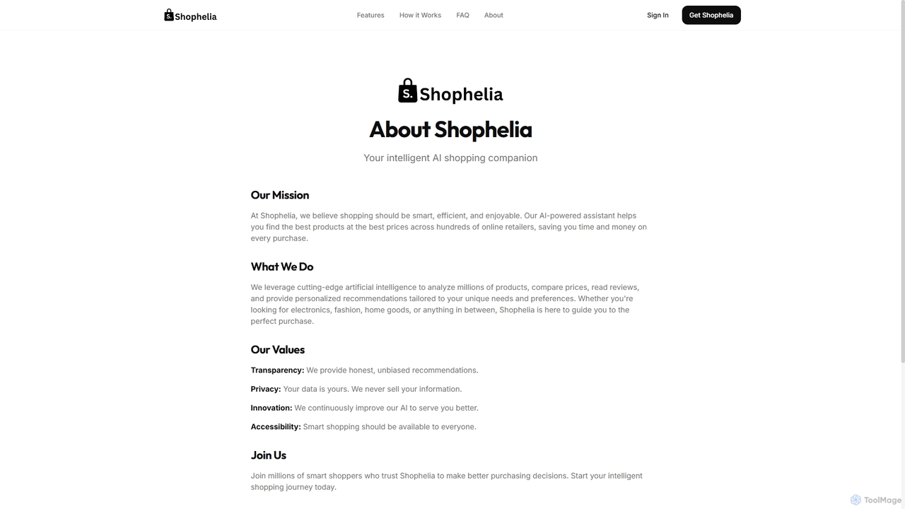 AI Shop Assistant | Shophelia - Smart Shopping Made Easy for Shophelia