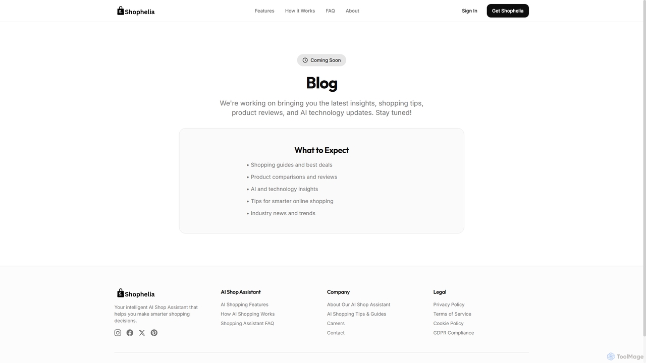 AI Shop Assistant | Shophelia - Smart Shopping Made Easy for Shophelia