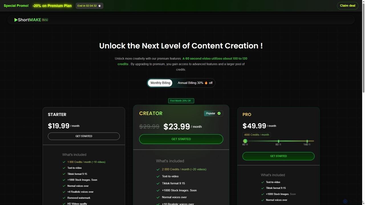 ShortMake : Create videos with AI for ShortMake