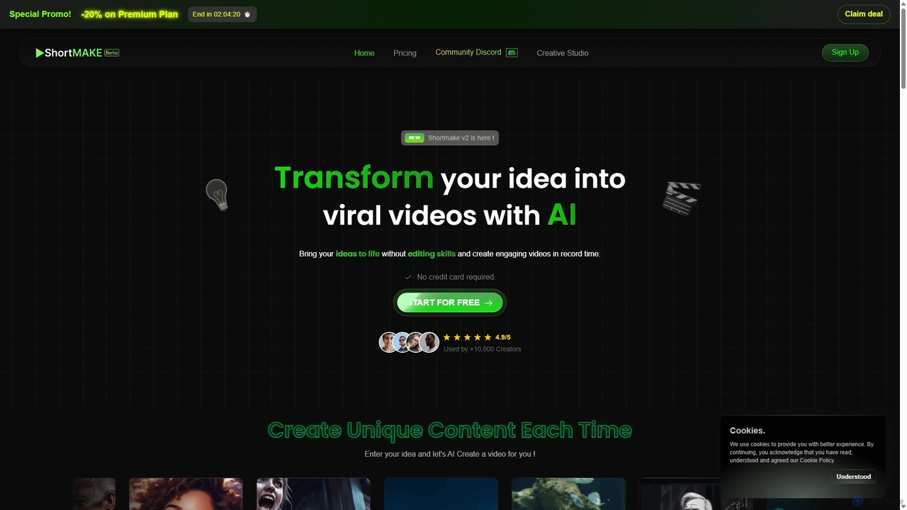 ShortMake : Create videos with AI for ShortMake