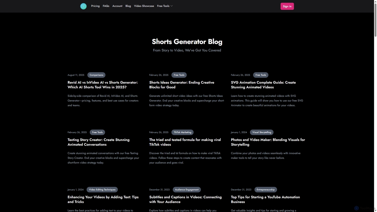 Shorts Generator for Shorts Generator