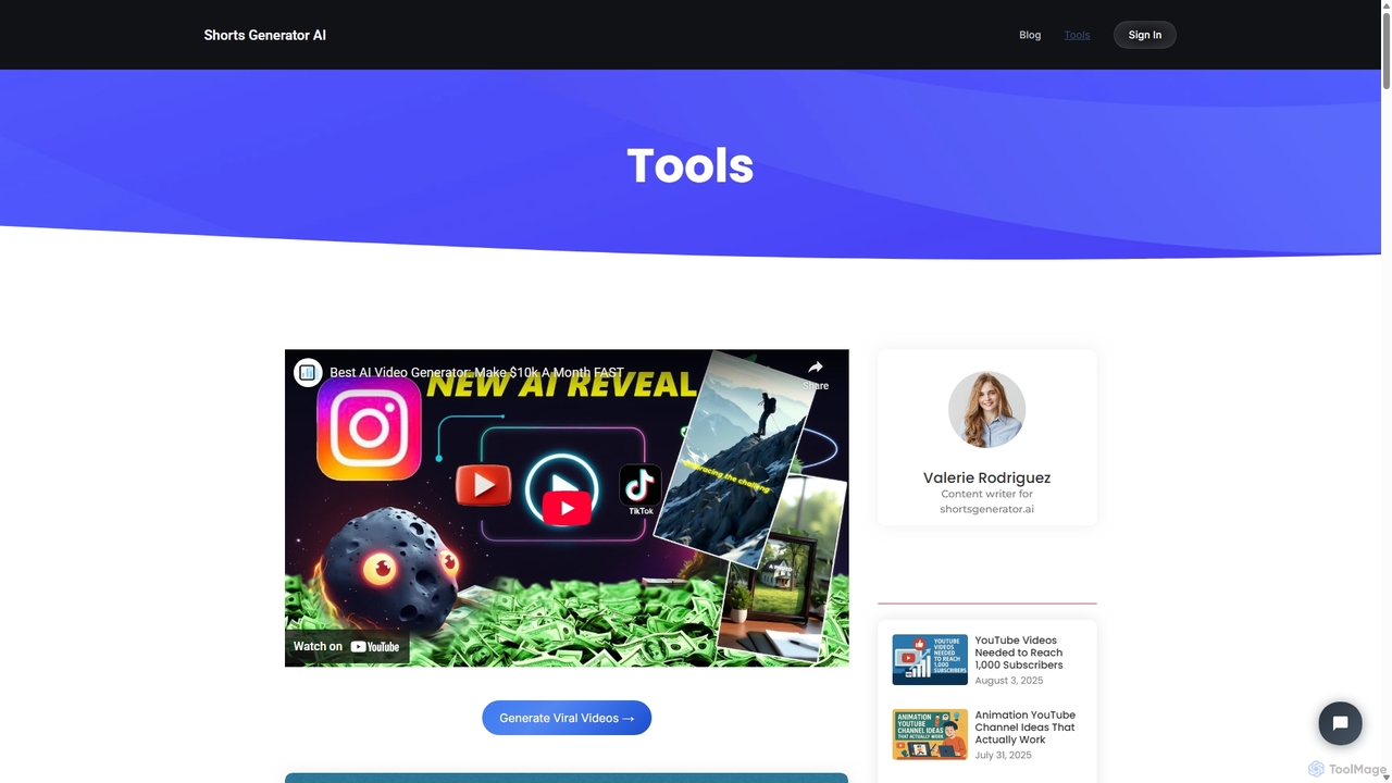 Free Faceless Generator Tools In 2025 for ShortsGenerator