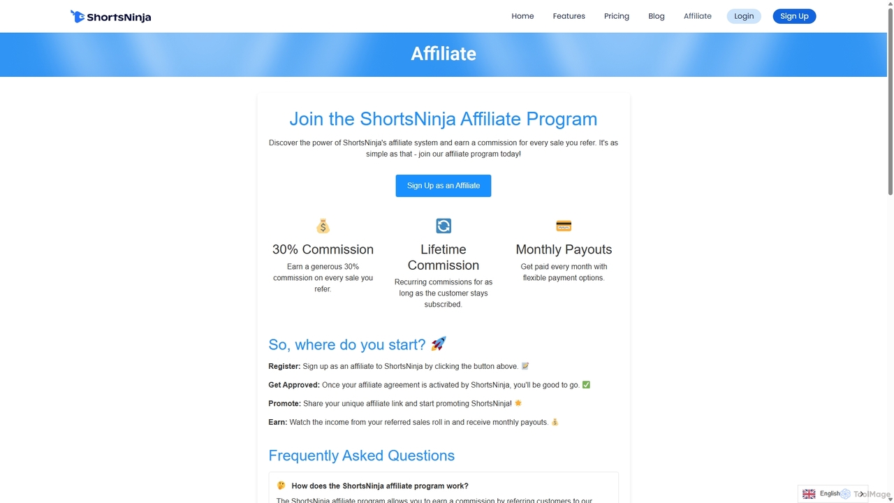 Affiliate - ShortsNinja | AI-Powered Short Video Automation for ShortsNinja
