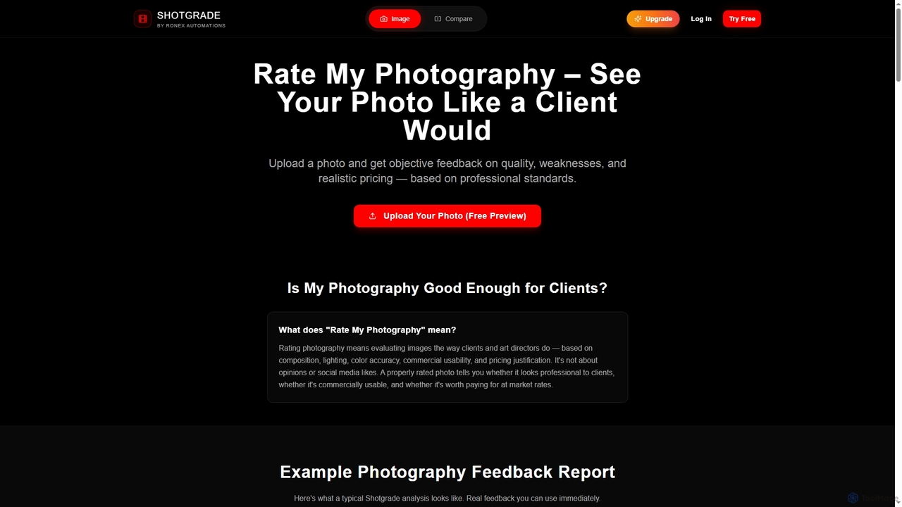 Rate My Photography – Is Your Photo Actually Good Enough? for ShotGrade
