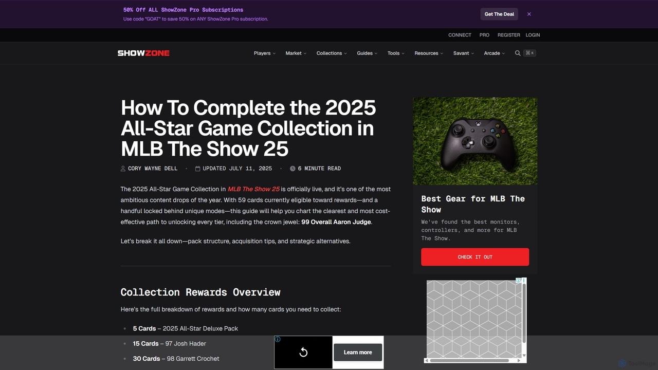 How To Complete the 2025 All-Star Game Collection in MLB The Show 25 - ShowZone for ShowZone